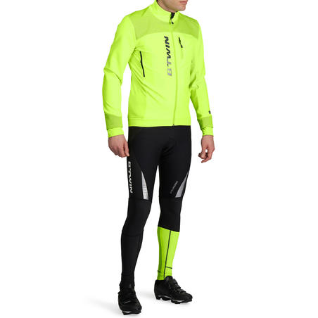 Куртка 520 для шосейного велоспорту, на холодну погоду - Неоново-жовта