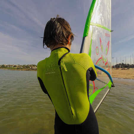 100 Children's 2/2 mm Neoprene Surfing Wetsuit - Green