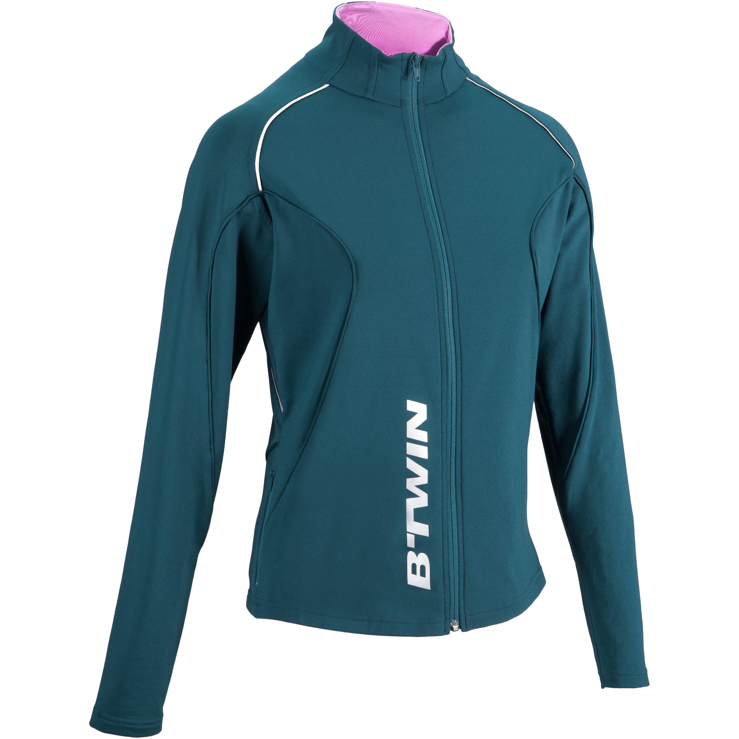 BTWIN 500 Women's Long-Sleeved Cycling Jersey - Dark Petrol Blue