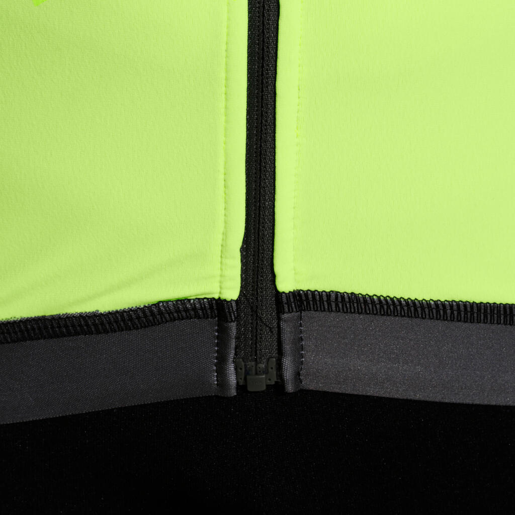 Fahrradtrikot Langarm Kinder 900 gelb
