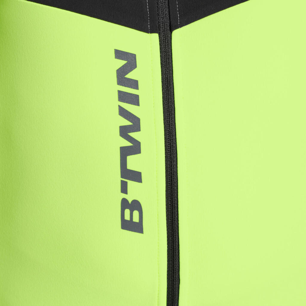 Fahrradtrikot Langarm Kinder 900 gelb