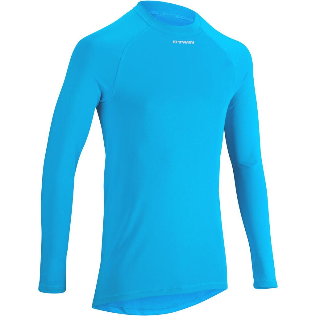 300 long-sleeved cycling base layer - blue