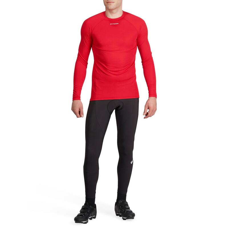 SOUS-VETEMENT MANCHES LONGUES VELO HOMME100 ROUGE