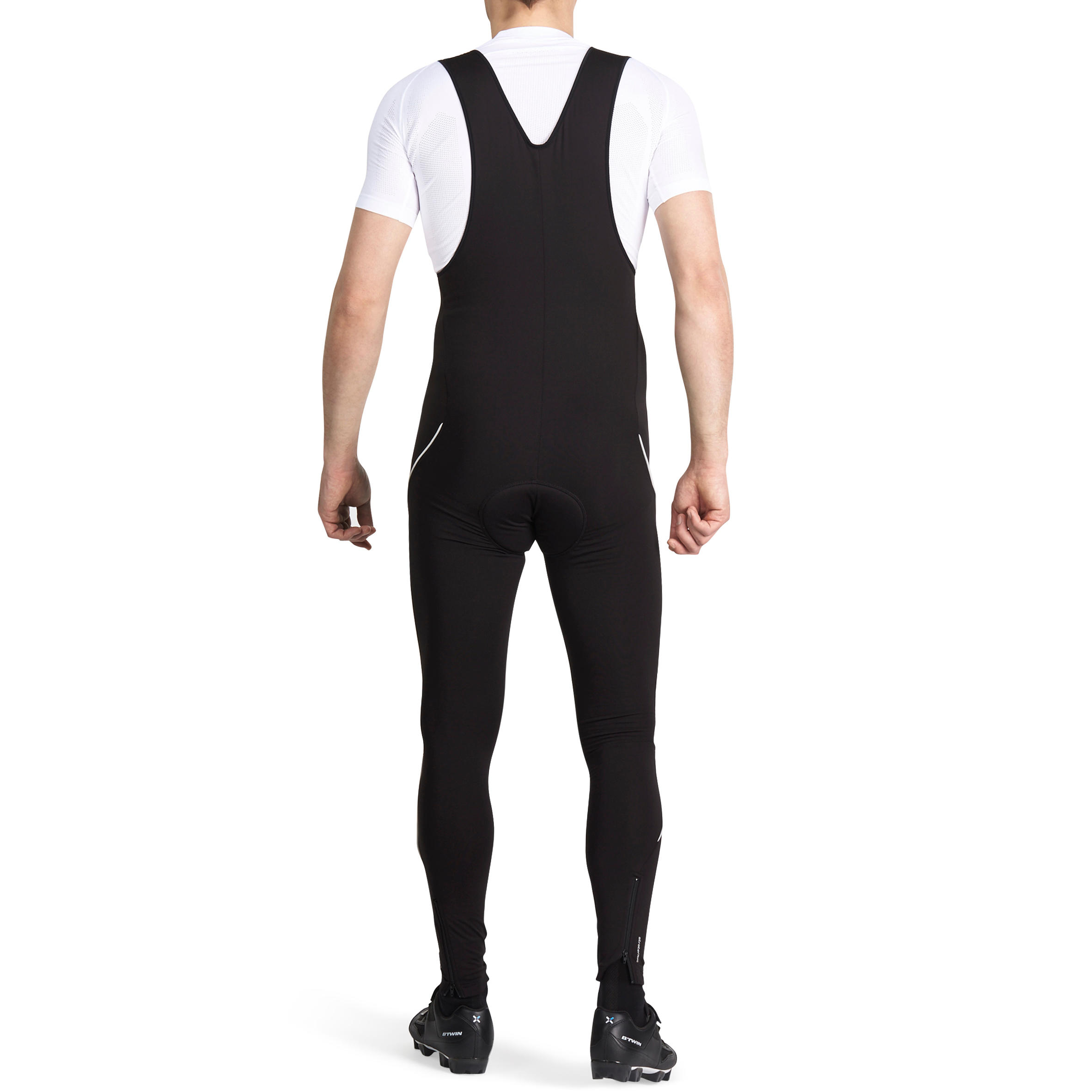 300 Cycling Bib Tights Black BTWIN Decathlon