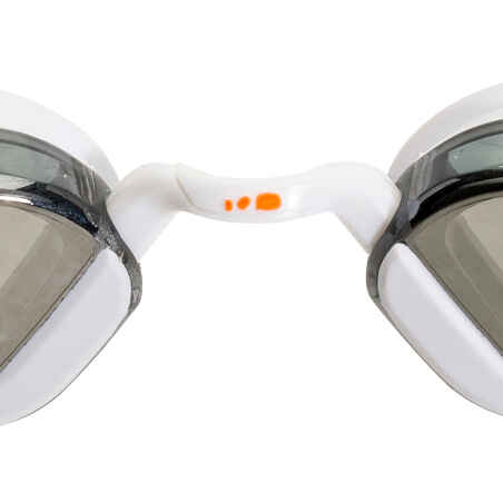 900 B-FAST Swimming Goggles - White Silver, Mirror Lenses