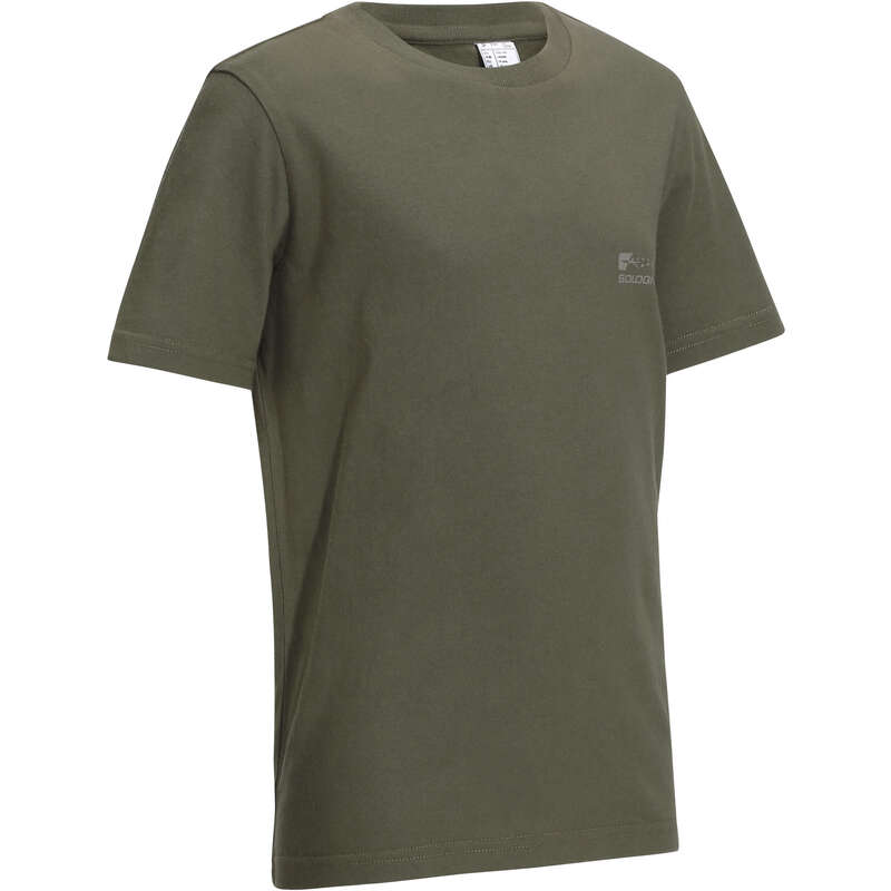 JUNIOR CLOTHING Shooting and Hunting - 100 JUNIOR T-SHIRT GREEN SOLOGNAC - Hunting and Shooting Clothing