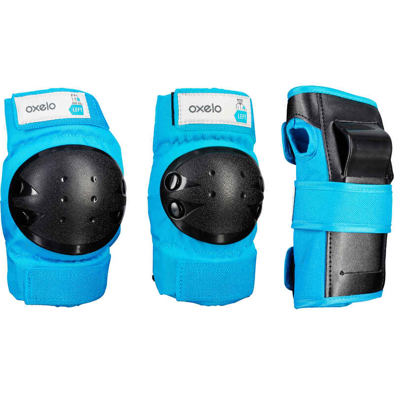 Kids' 2 x 3-Piece Skating Skateboard Scooter Protective Gear Basic - Blue