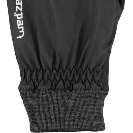 ADULT DOWNHILL SKIING GLOVES WARM FIT - BLACK