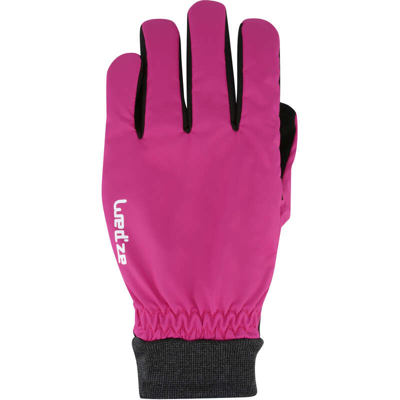 ADULT ON PISTE SKIING GLOVES Ski Wear - AD D-SKI GLOVE WARM FIT - PINK WEDZE - Ski Wear