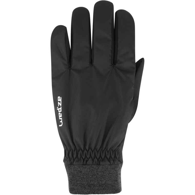 Warm Fit Adult Downhill Skiing Gloves Black Decathlon