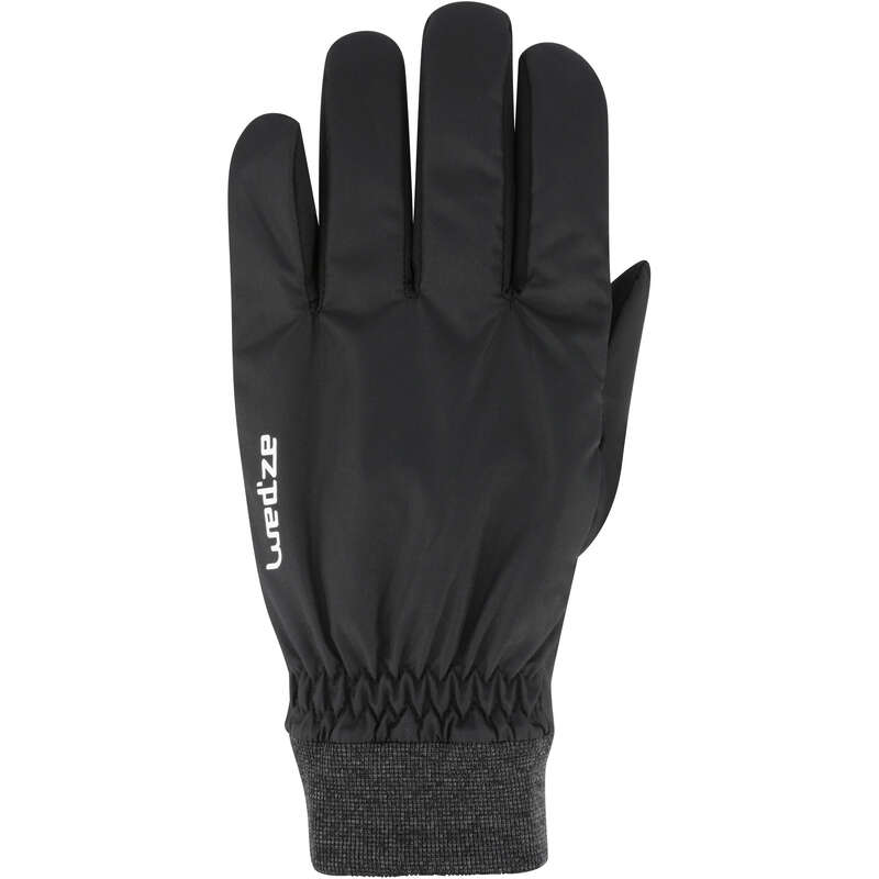 ADULT ON PISTE SKIING GLOVES Skiing - A D-SKI GLOVE WARM FIT - BLACK WEDZE - Ski Wear