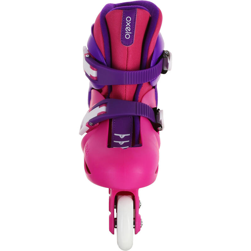 Play3 兒童滾軸溜冰鞋（可調整尺寸）- 粉紅色