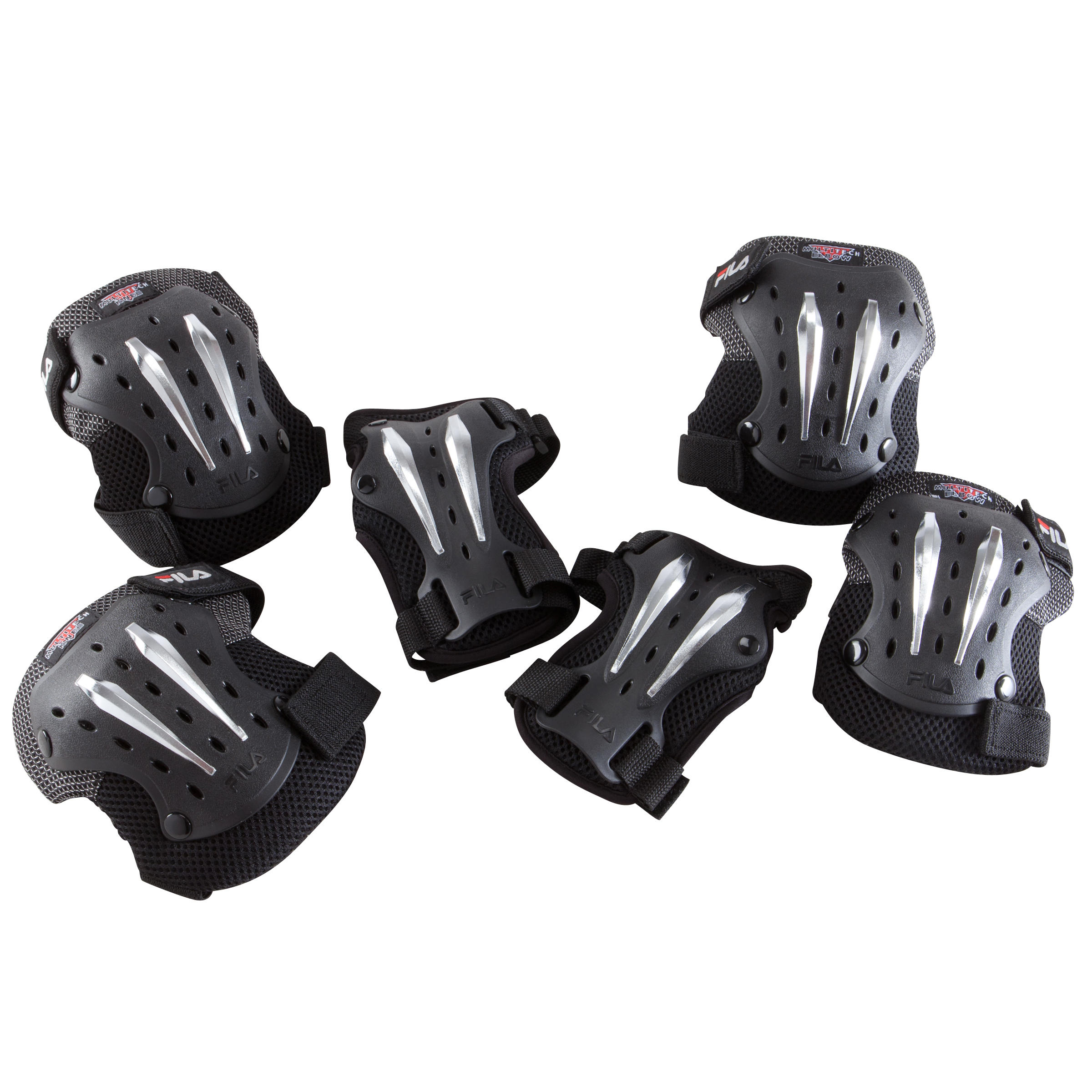 Adult Inline Skating Skateboarding Scootering Protectors 3-Pack - Black 1/17