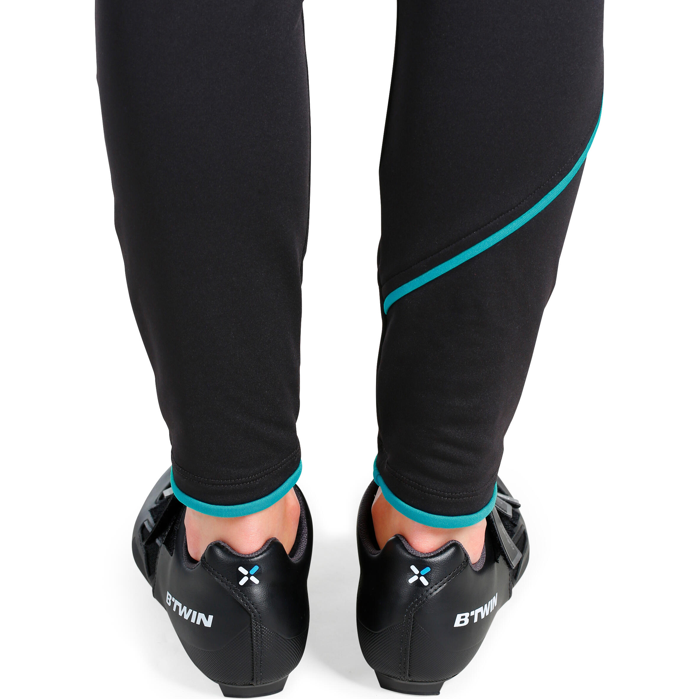 300 Women's Cycling Bibless Tights - Black/Blue 12/16