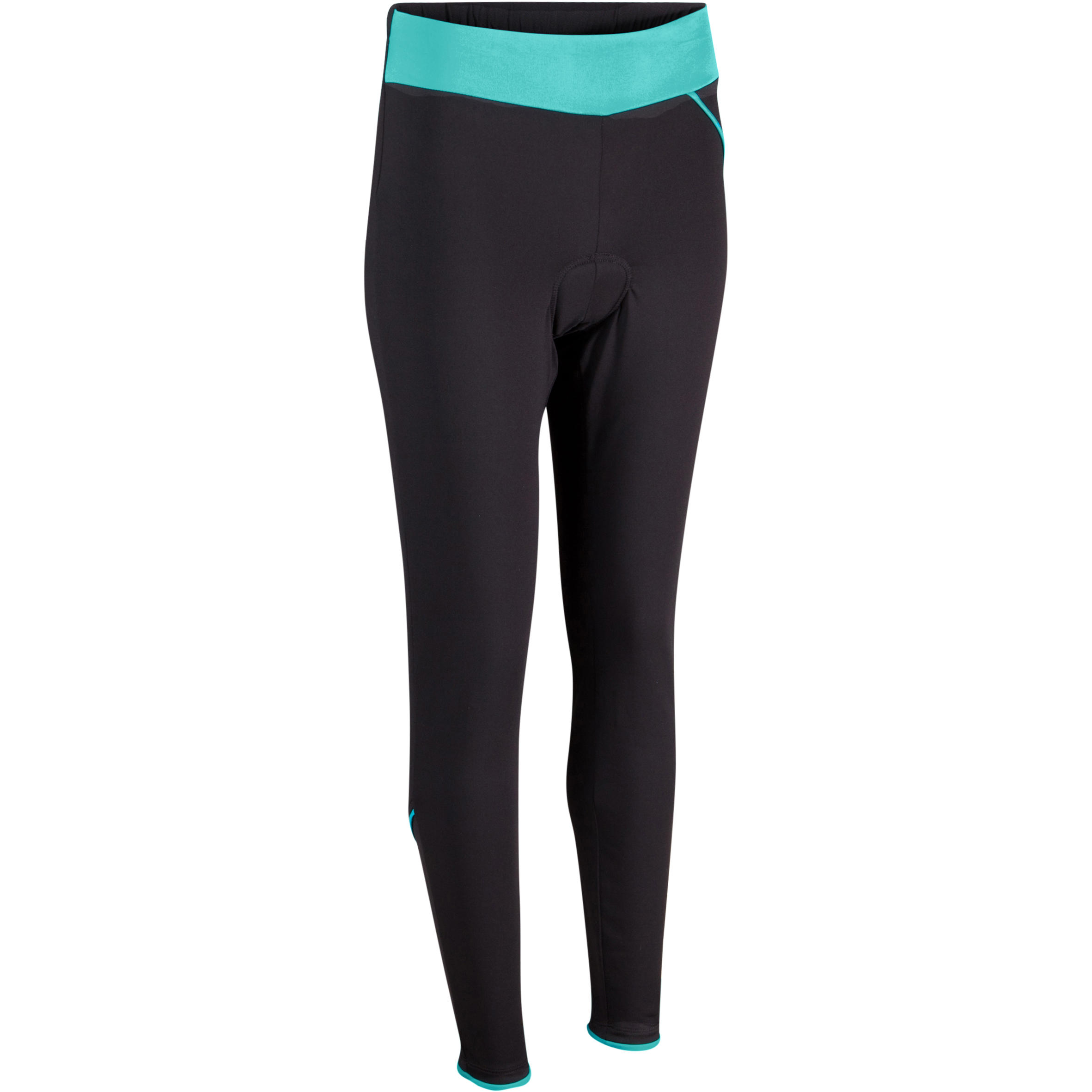 300 Women's Cycling Bibless Tights - Black/Blue 1/16