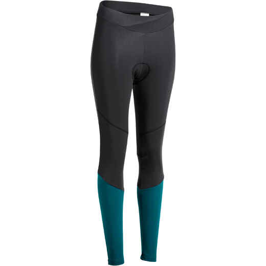 
      500 Women's Cycling Bibless Tights - Black/Blue
  