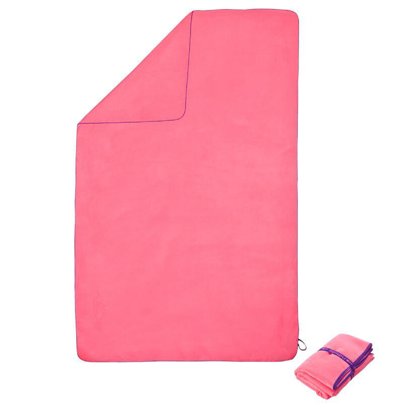 Microfibre Towel Compact Size L 80 x 130 cm Pink