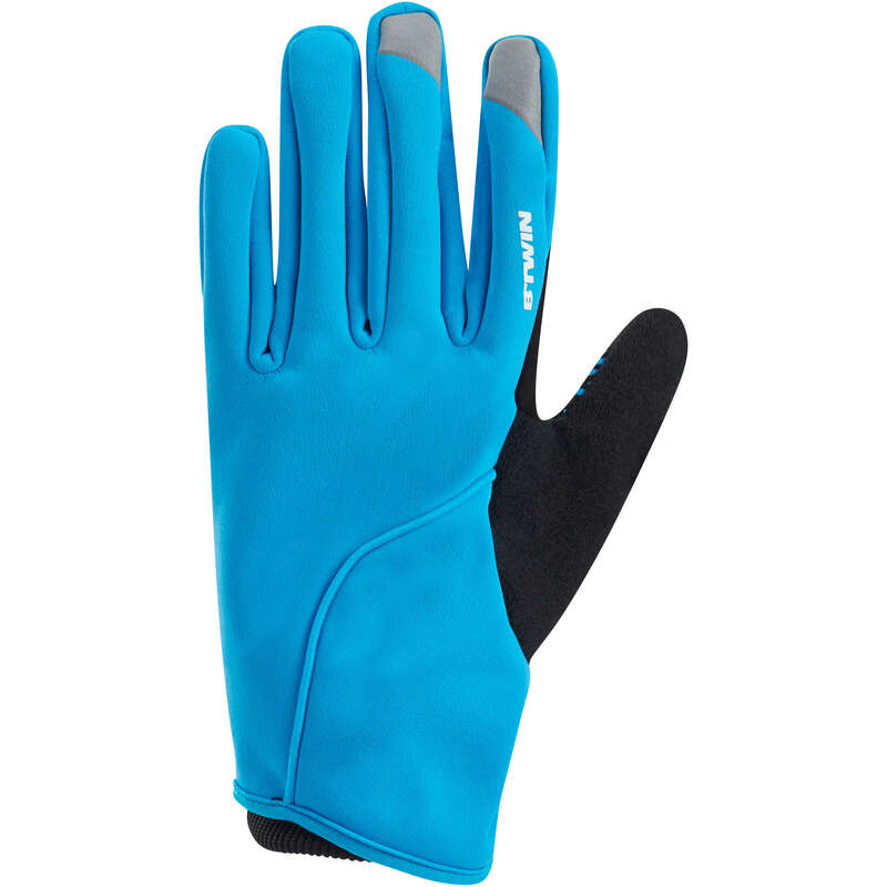 TRIBAN 500 Winter Cycling Gloves Blue Decathlon