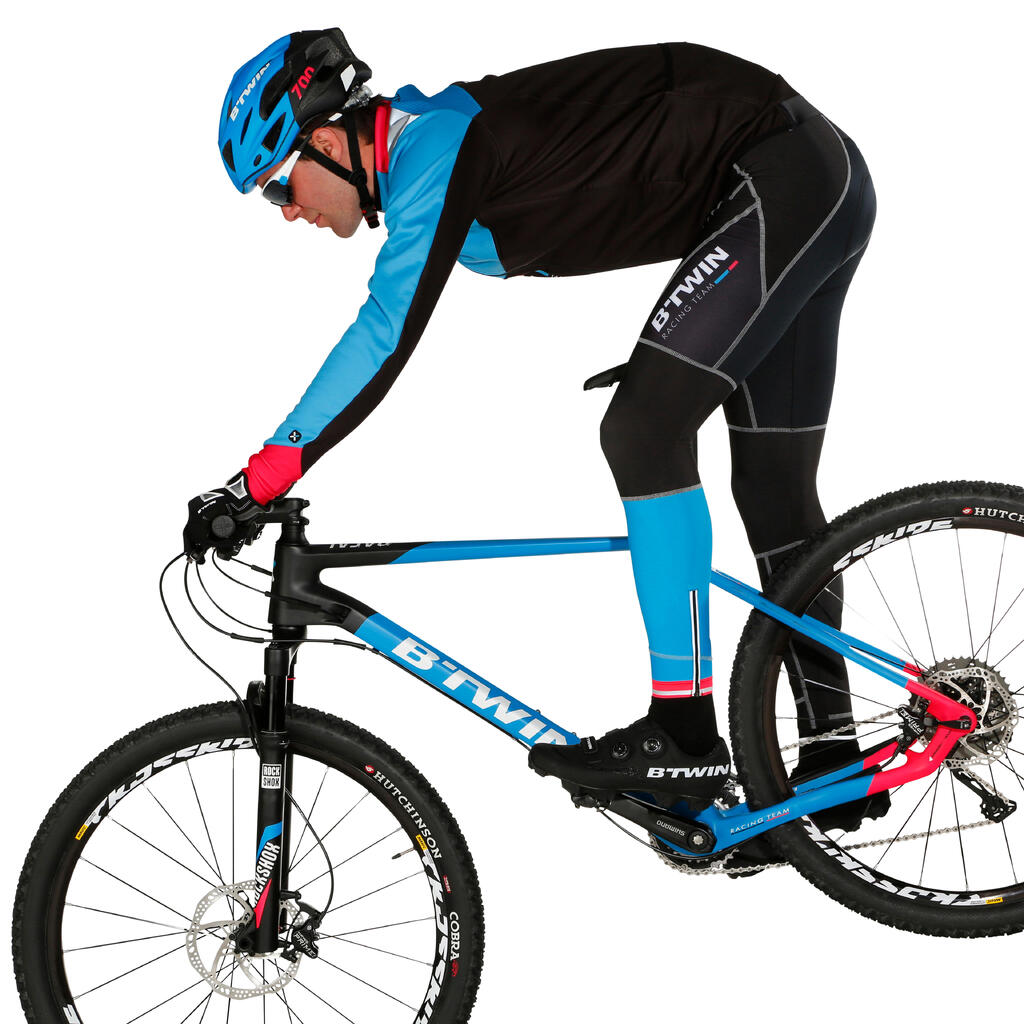 Fahrradsocken 900 schwarz/blau/rosa