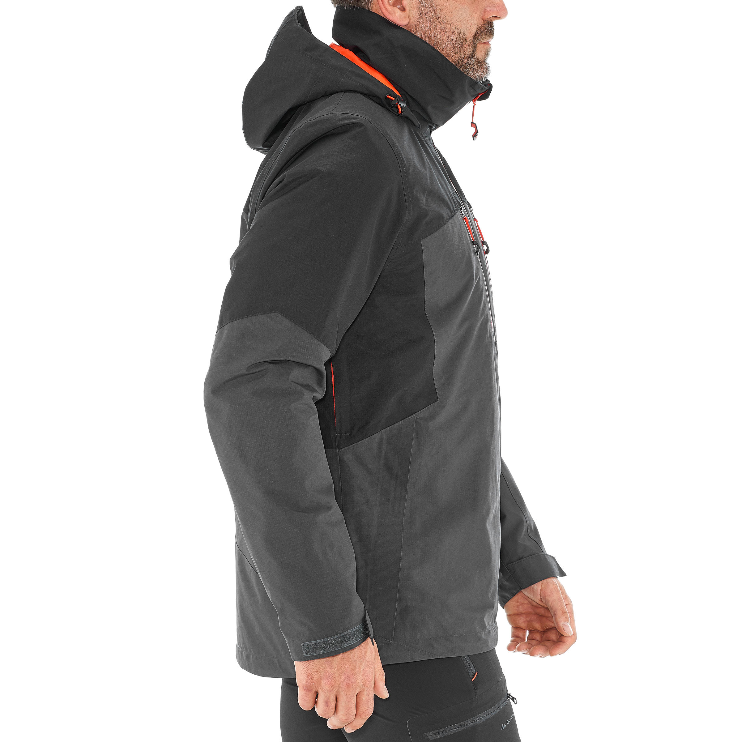 Trekking 3in1 Padded Jacket Rainwarm 500 Black