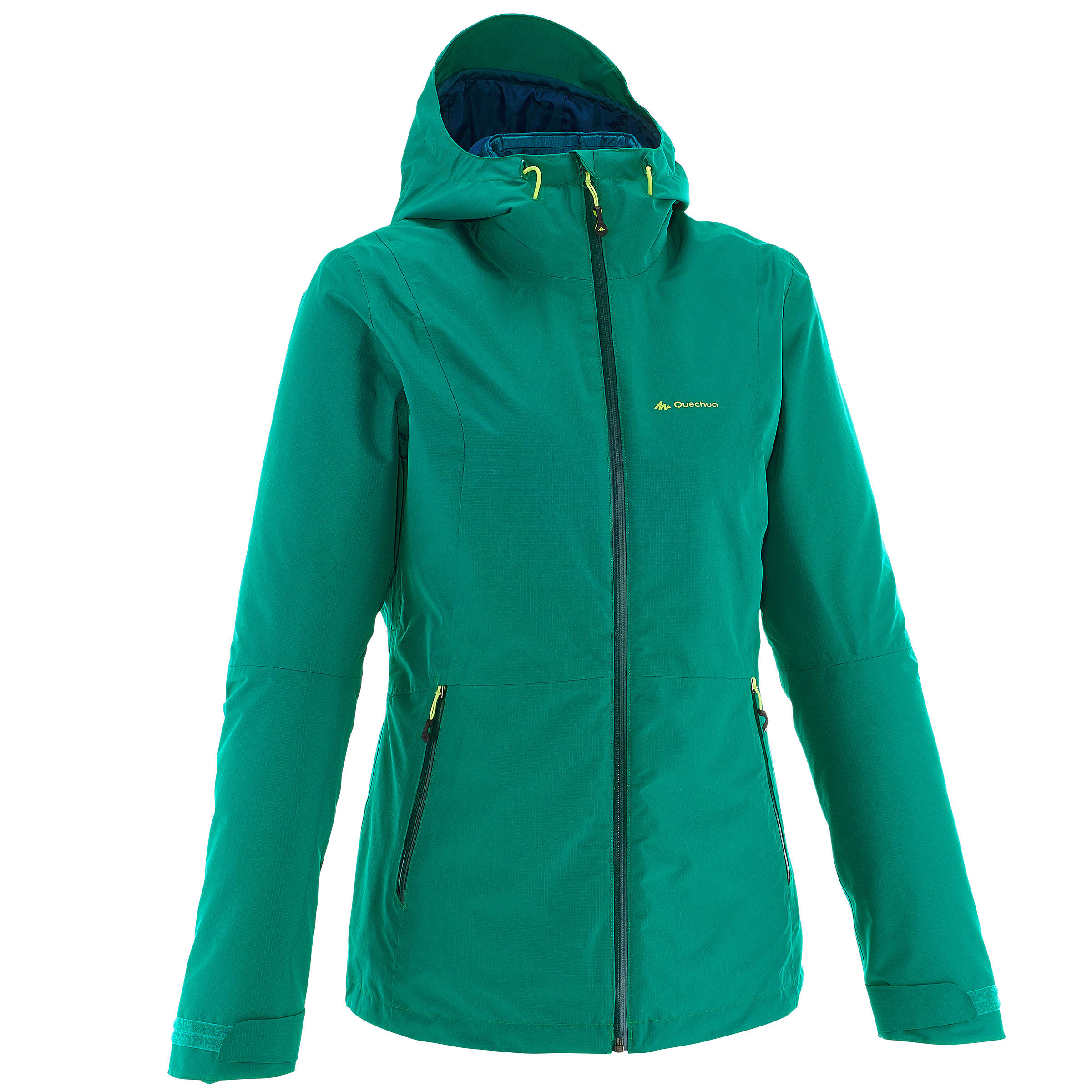 FORCLAZ Women's RainWarm 500 3-in-1 hiking jacket Pine Blue