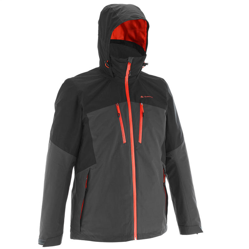 Chamarra trekking Rainwarm 500 3 en 1 hombre negro Chamarra trekking Rainwarm 500 3 en 1 hombre negro