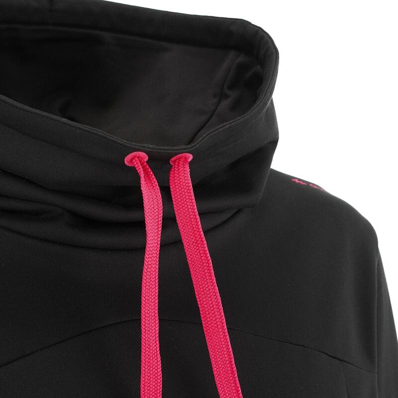 Sudadera polar montaña y nieve Mujer SH100 Warm negro