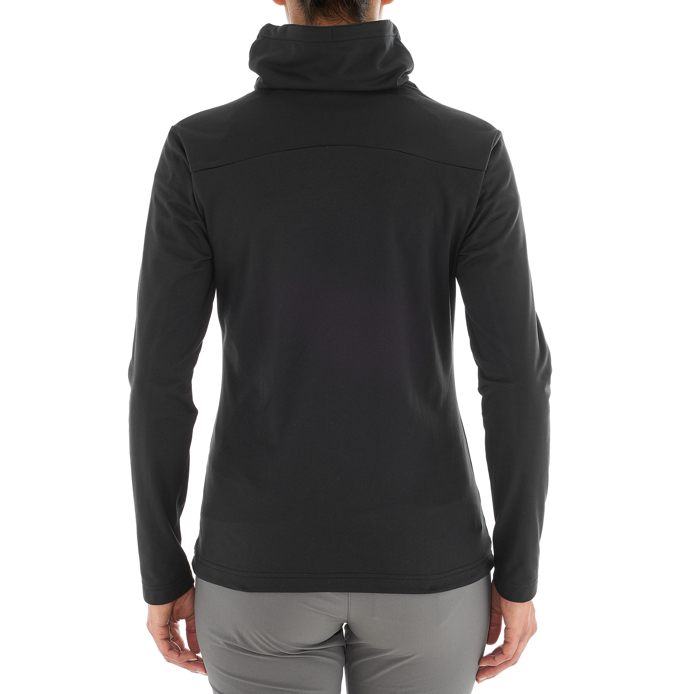 Women's Fleece Hiking Sweatshirt - MH 120 Black - [EN] graphite black -  Quechua - Decathlon