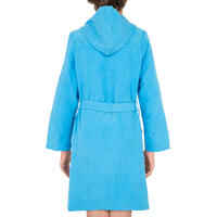 Kids' Microfibre Bathrobe with Hood, Pockets and Belt - Light Blue