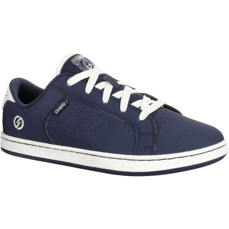 OXELO Crush Beginner II Kids' Skateboarding Shoes Navy...