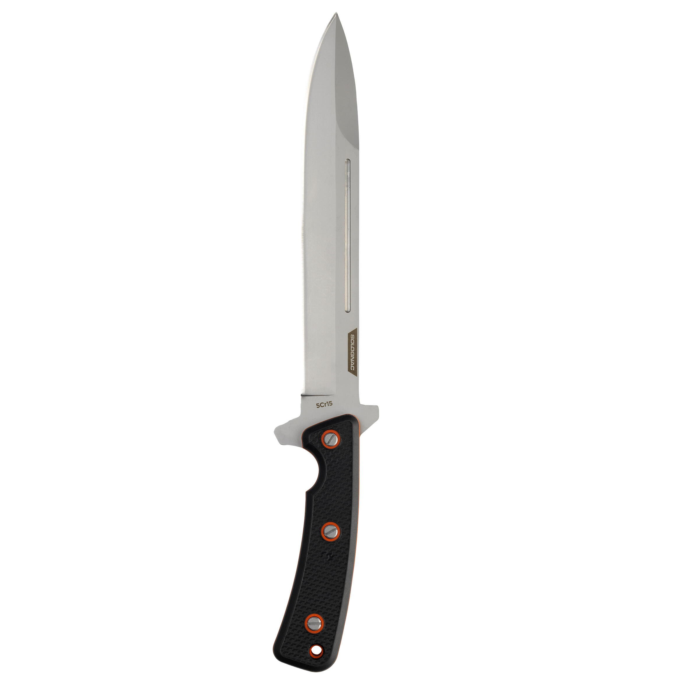 Cuchillo Remate Caza Daga Solognac Sika 200 Grip Negro 20 cm Hoja