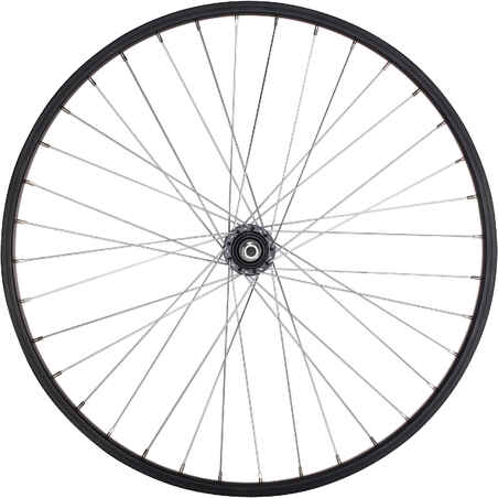 Črn obroč za 24-palčno kolo (enoprekatni, Freewheel z zaklepno matico) 