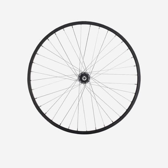 Ruota posteriore bici bambino 24" parete semplice ruota libera a dado nera