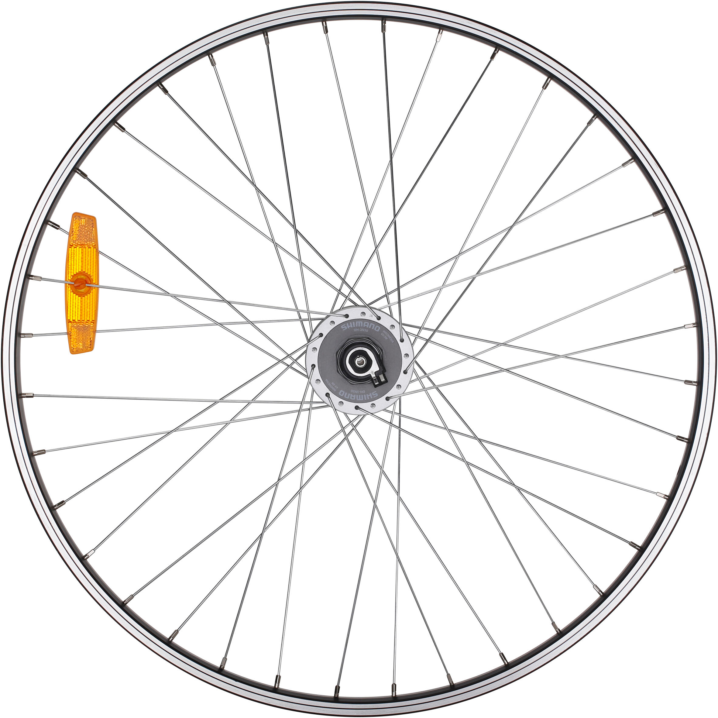 ROUE VTC 26POUCES AVANT SIMPLE PAROI POUR FREIN V BRAKE A DYNAMO SHIMANO BTWIN Decathlon