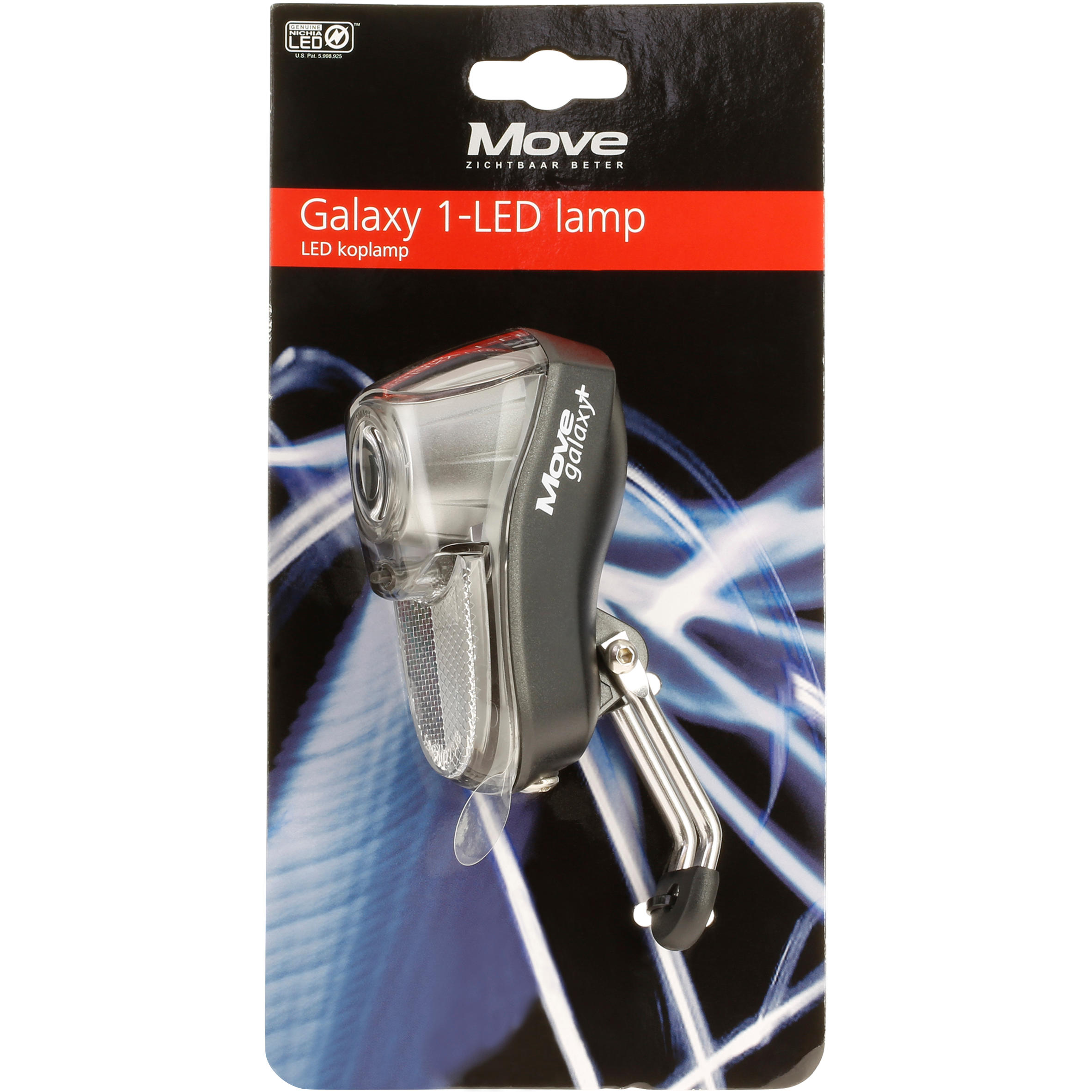 Led voorlicht fiets Smart Move Galaxy+ op batterijen 3/6