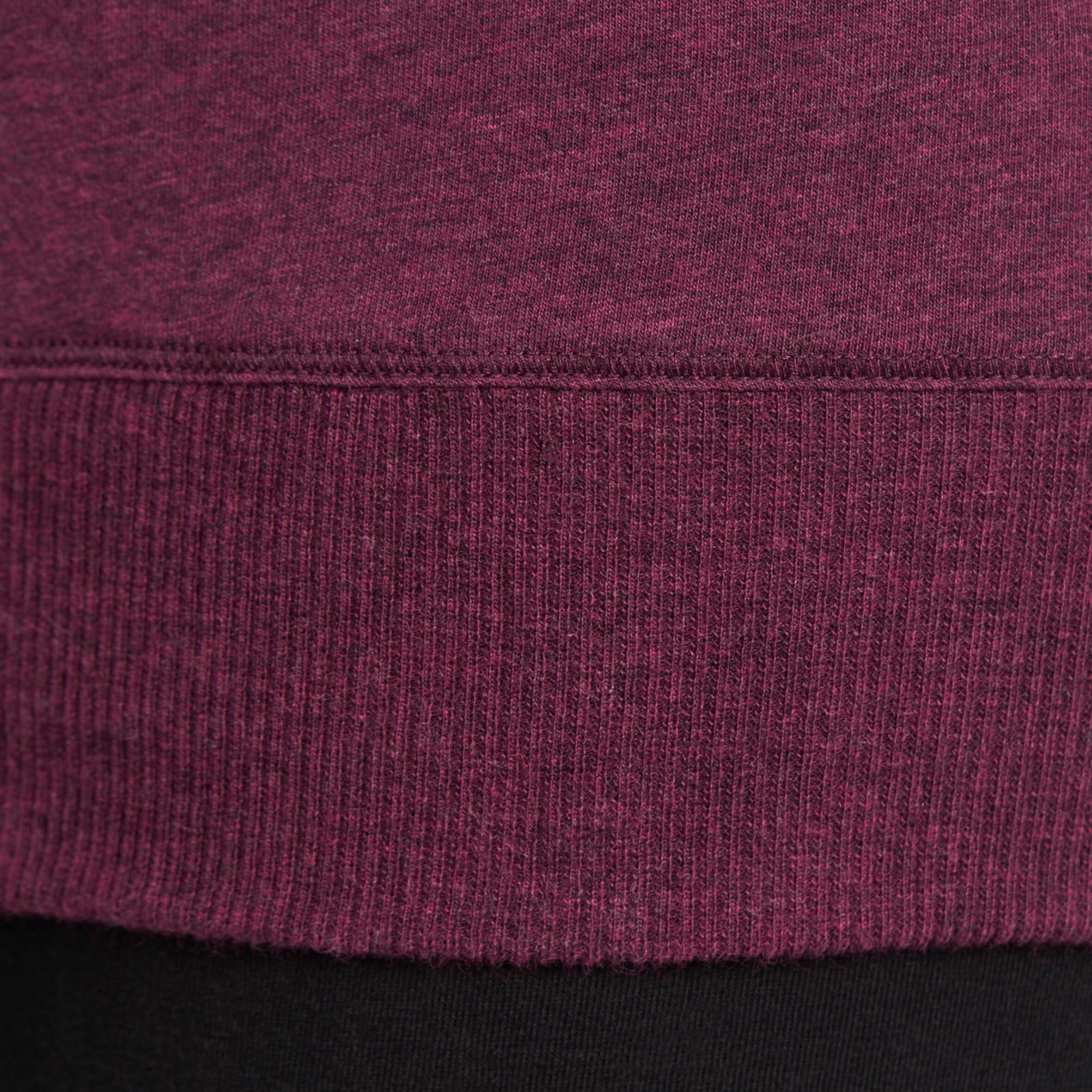 Women's Organic Cotton Long-Sleeved Yoga T-Shirt - Mottled Burgundy 9/12