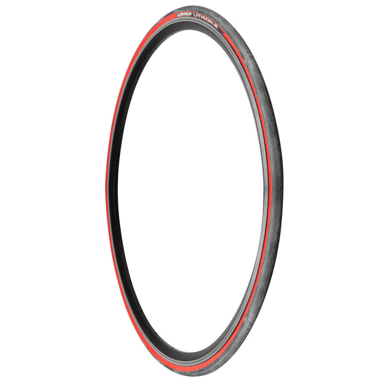 Lithion2 700x23 Flex Bead Road Bike Tyre / ETRTO 23622 Red MICHELIN