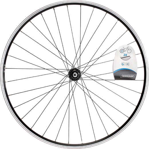 
      ROUE VTC 28"/ Arrière/ Double Parois/ Roue Libre/ V-brake/ Vis/ Noire
  