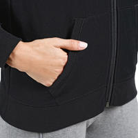 Veste 520 capuche Pilates Gym douce femme noir