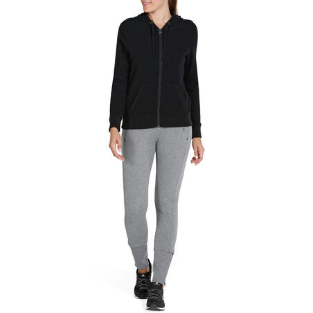 Veste 520 capuche Pilates Gym douce femme noir