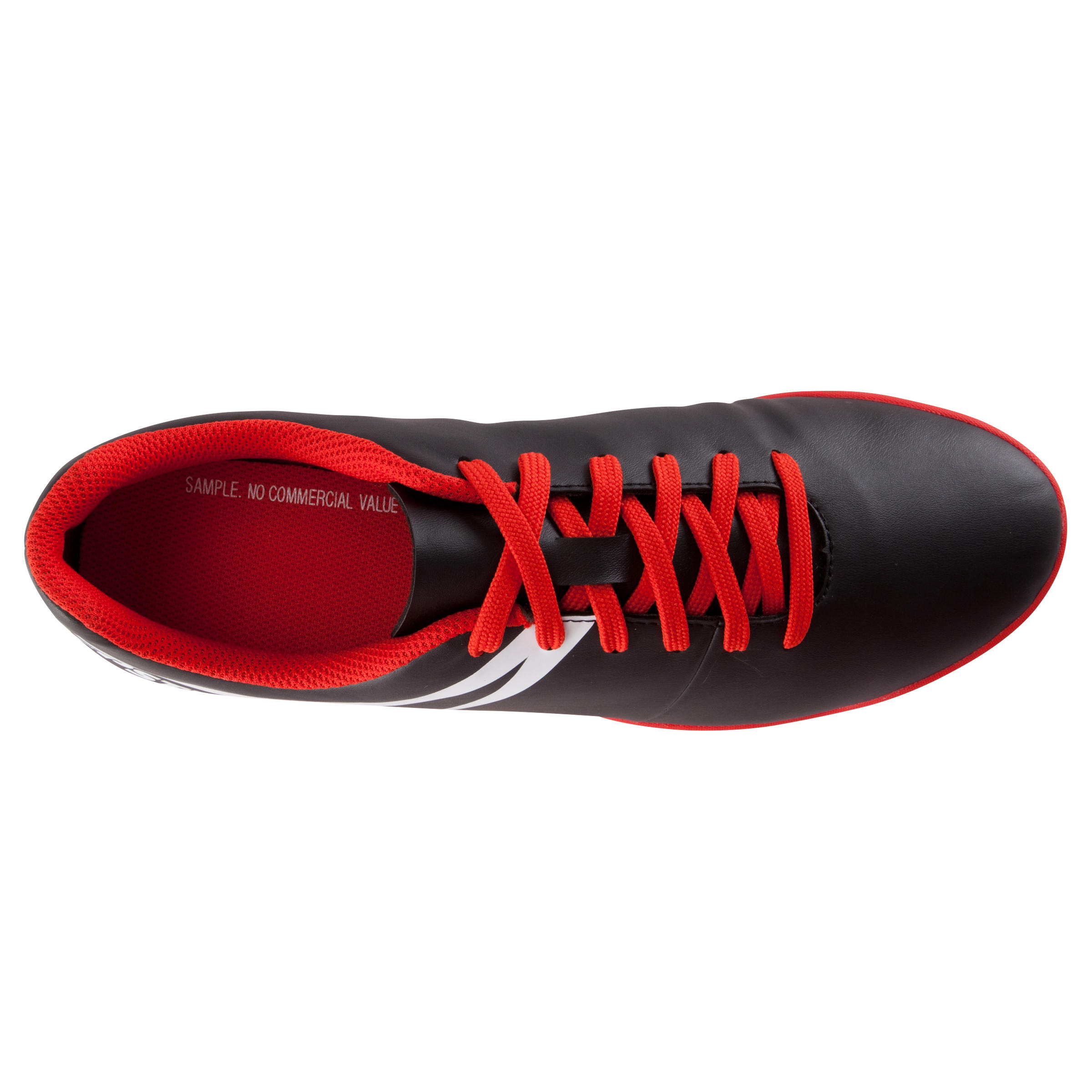 First 100 Sala Adult Futsal Trainers - Black/Red 6/14