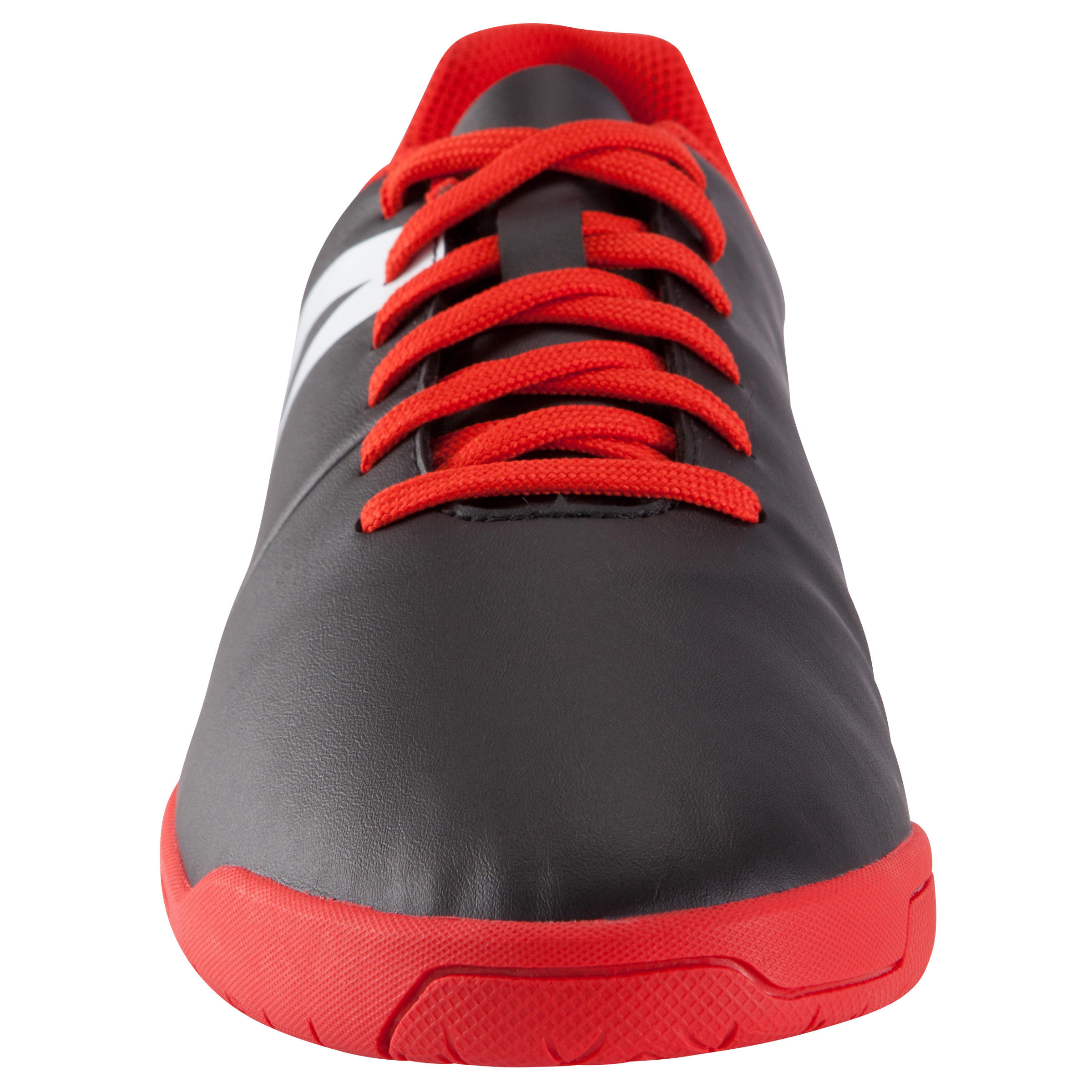First 100 Sala Adult Futsal Trainers - Black/Red 4/14