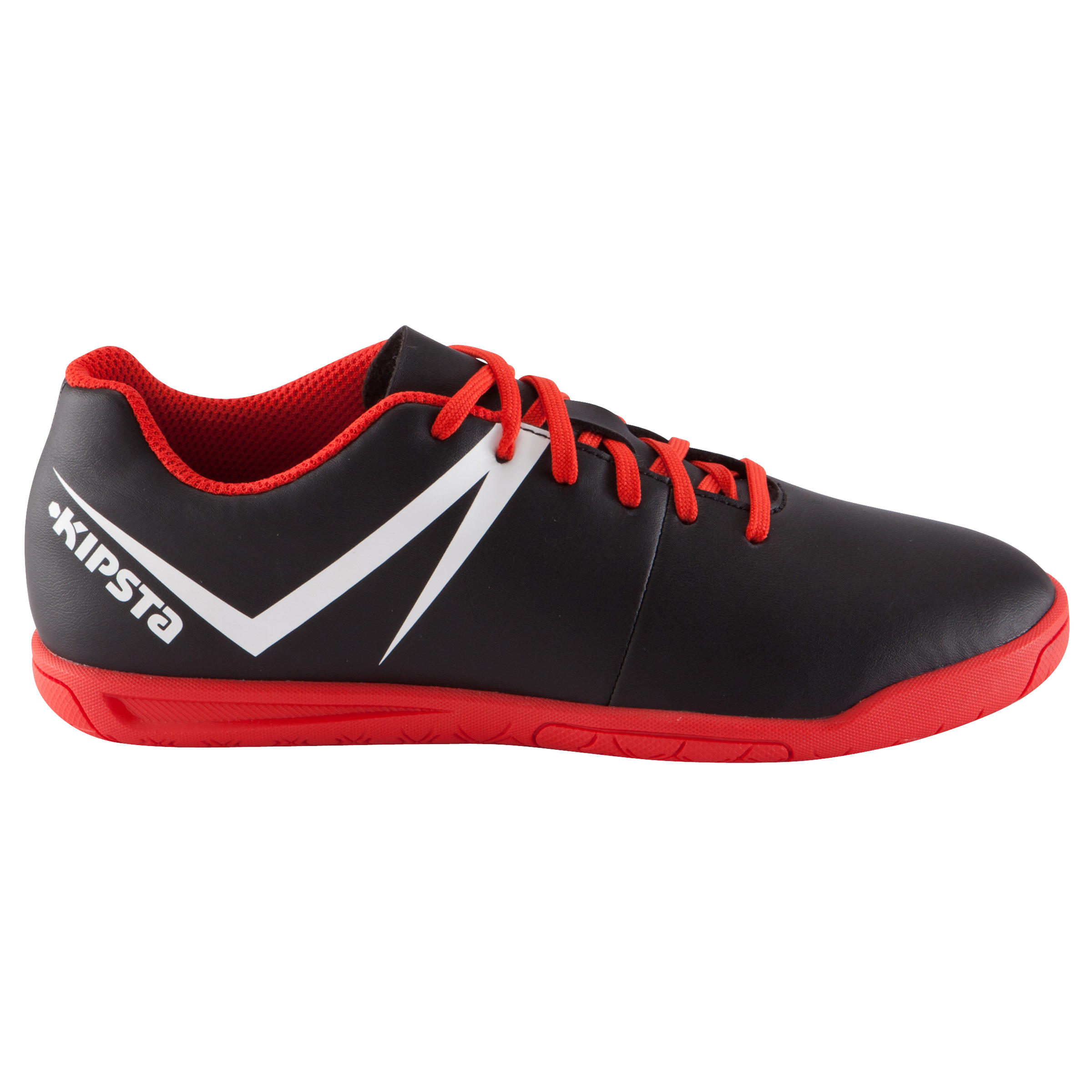 First 100 Kids Futsal Trainers - Black White Red 2/13