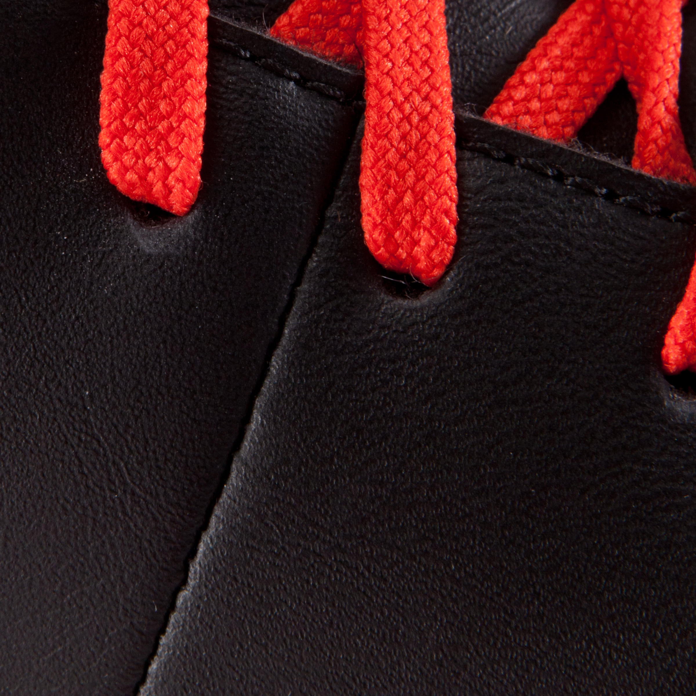 First 100 Kids Futsal Trainers - Black White Red 11/13