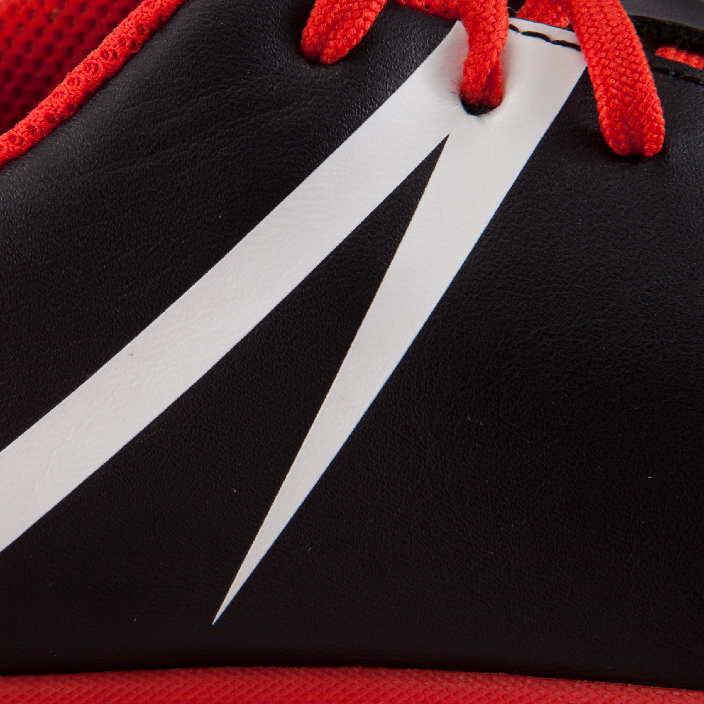 First 100 Kids Futsal Trainers - Black White Red 12/13
