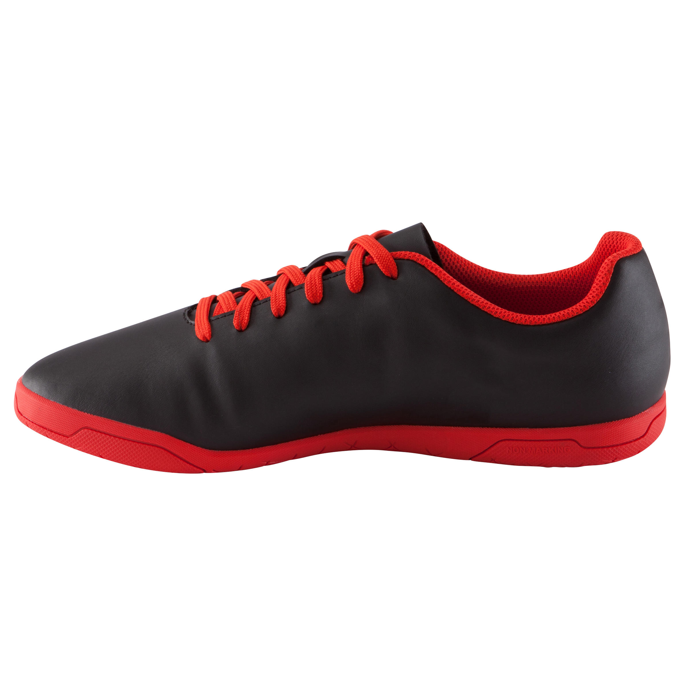 First 100 Kids Futsal Trainers - Black White Red 3/13