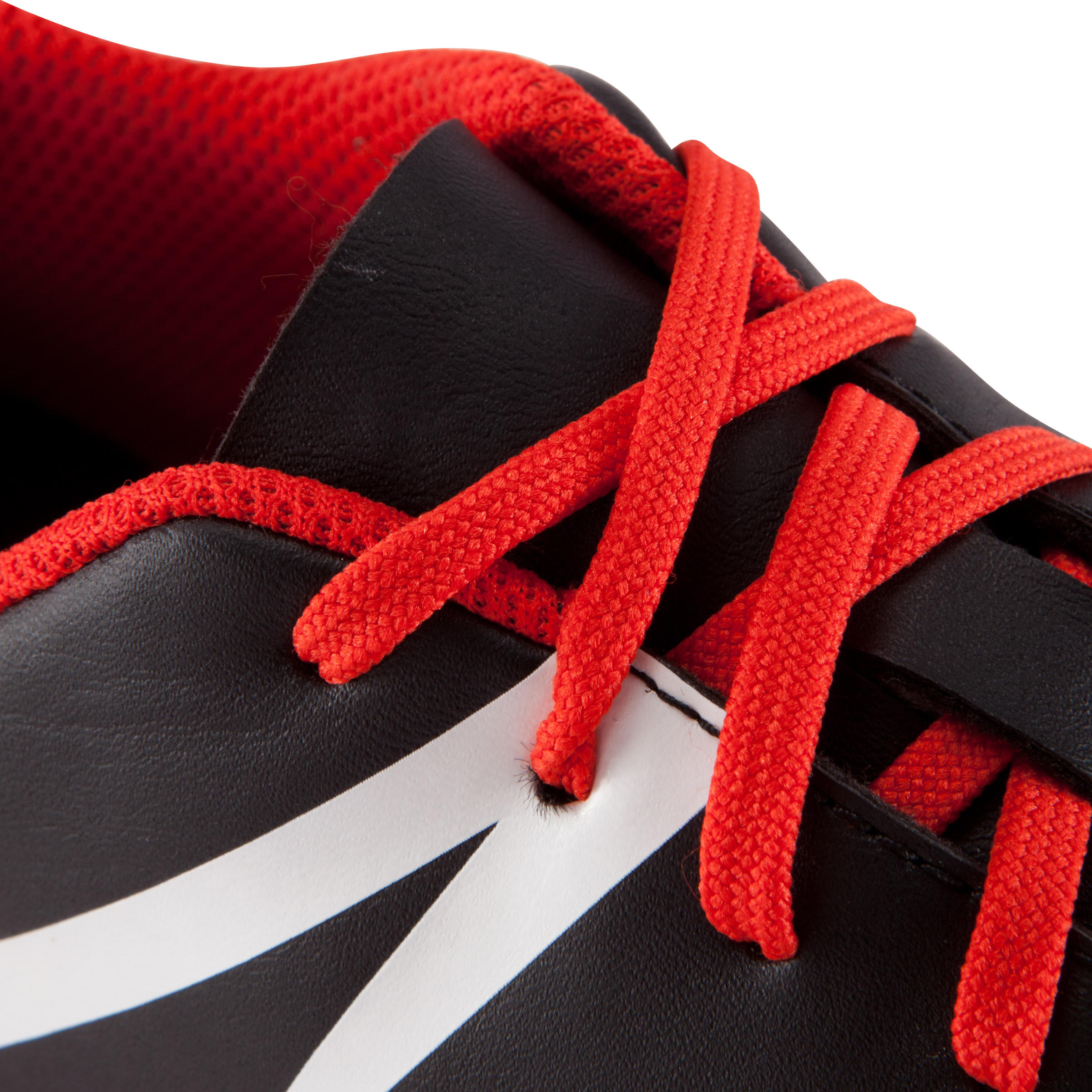 First 100 Kids Futsal Trainers - Black White Red 10/13