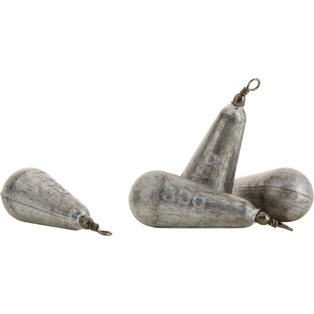Swivel pear fishing sinker