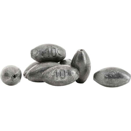 Fishing Drilled Rounded Olive Sinkers