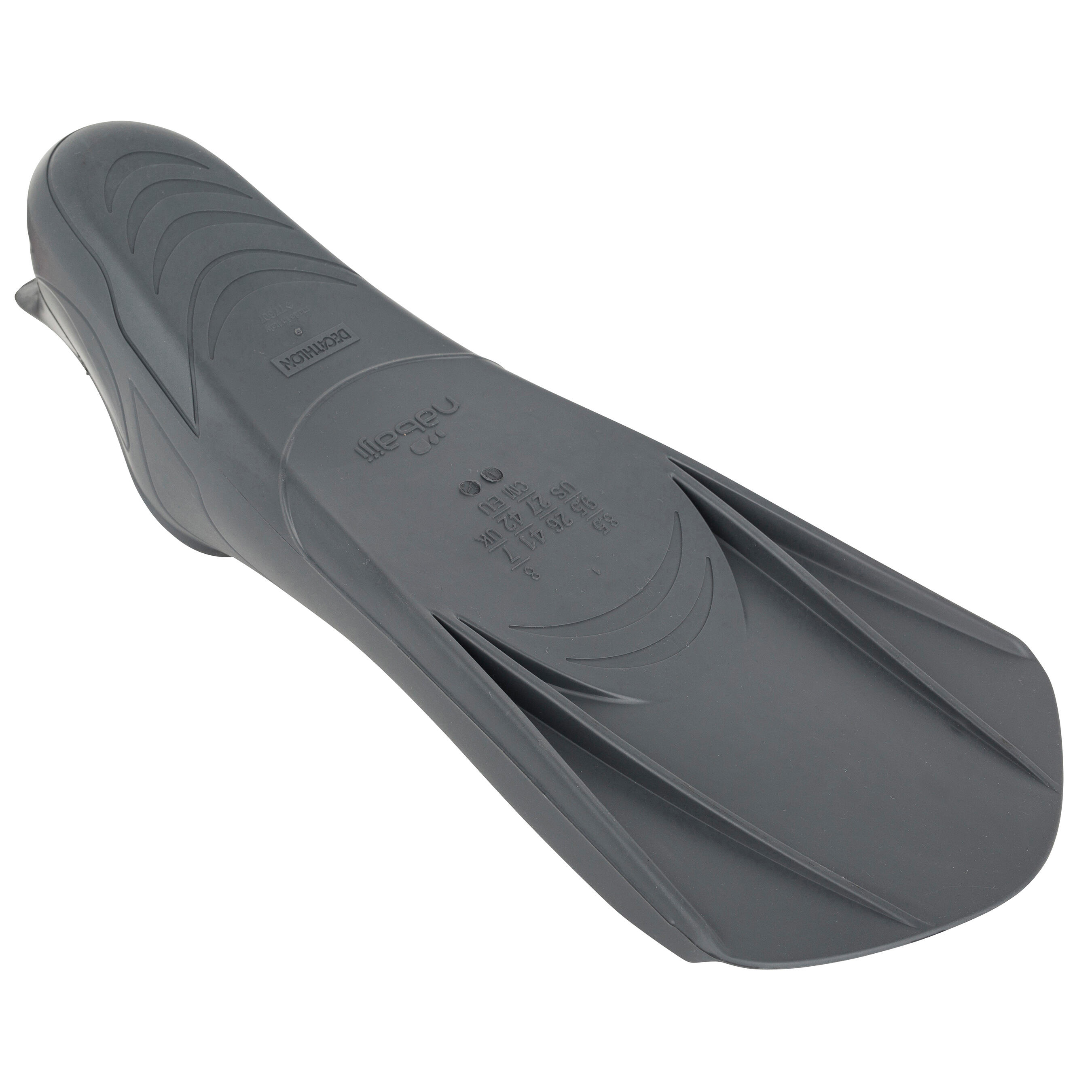 PALMES NATATION 100 COURTES EASYFINS GRIS - NABAIJI